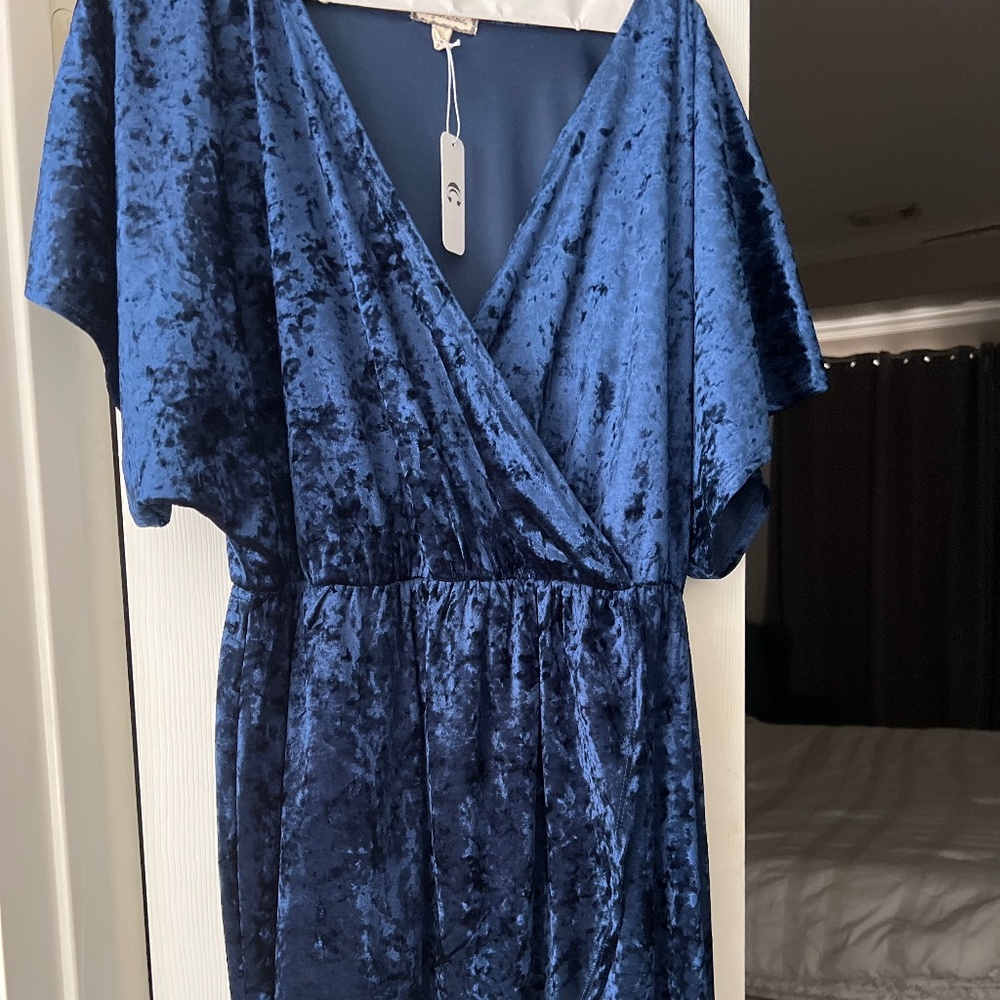 Blue “crushing it” dress